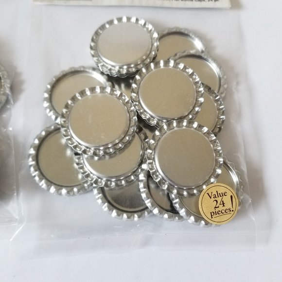 🟤 2 PACK! Silver Flat Bottle Caps 》Mix And Match 3 x $40 - Picture 3 of 4